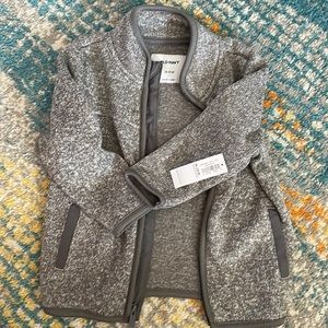 NWT Old Navy grey fleece jacket 18-20 mo.